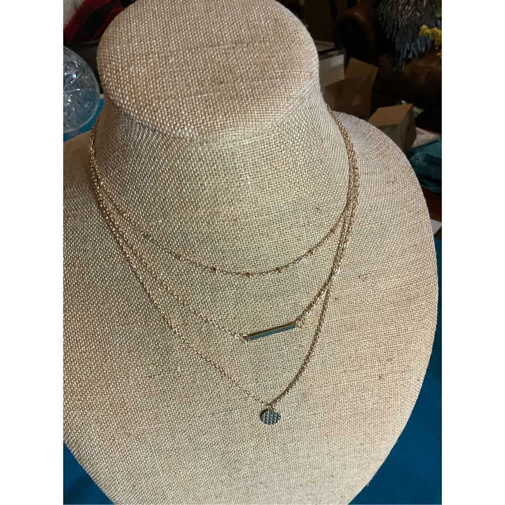 Modern 3 Layer Necklace - Picture 9 of 9
